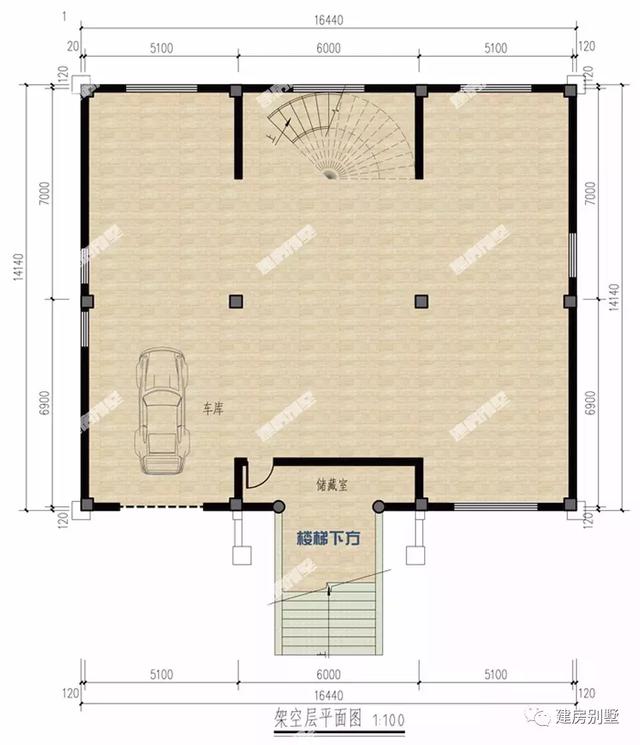 三棟都是面寬超過16米的兩層別墅設計圖，第二棟氣勢直逼城市豪宅。