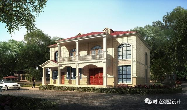 二層別墅設(shè)計圖，戶型方方正正，帶堂屋、客廳和書房，特別適合自建。