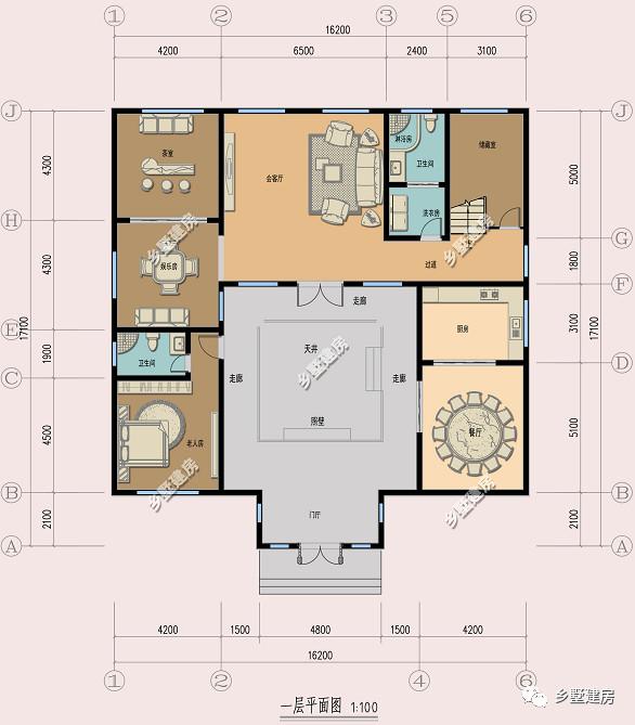 三層四合院式農(nóng)村自建房，大氣美觀，內(nèi)部結(jié)構(gòu)舒適寬敞，適合商用兩住，你值得擁有！