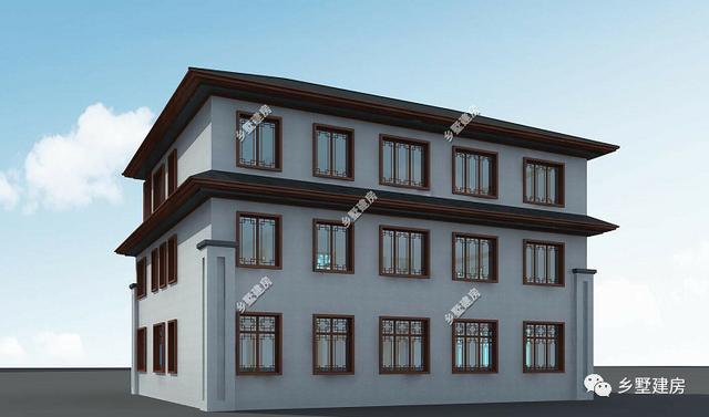 三層四合院式農(nóng)村自建房，大氣美觀，內(nèi)部結(jié)構(gòu)舒適寬敞，適合商用兩住，你值得擁有！