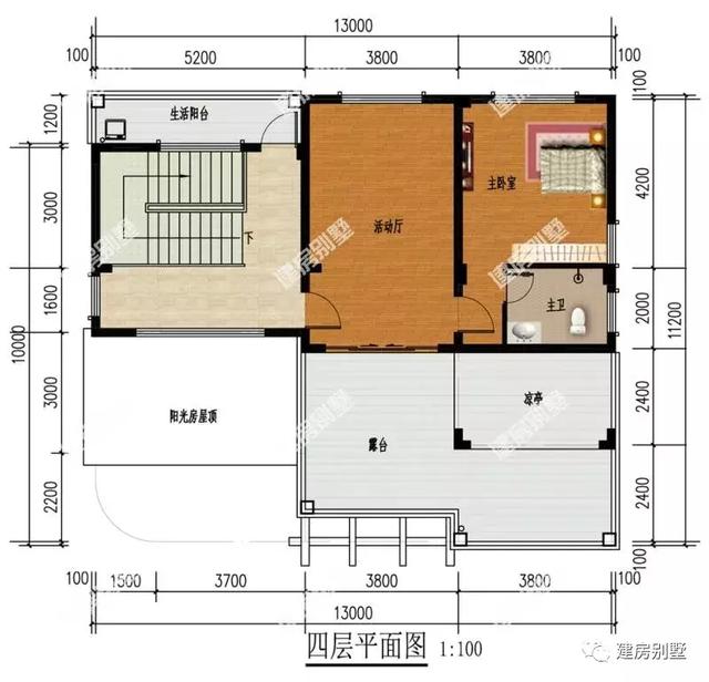 四層農(nóng)村自建房，帶陽光房和落地窗，外觀不僅美，而且設(shè)計(jì)上很有層次感。