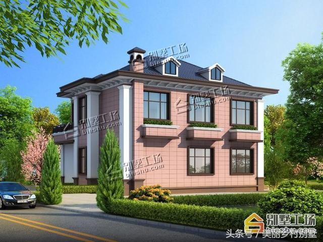 簡(jiǎn)歐風(fēng)格農(nóng)村二層別墅設(shè)計(jì)圖，滿足大多數(shù)農(nóng)村家庭居住需要