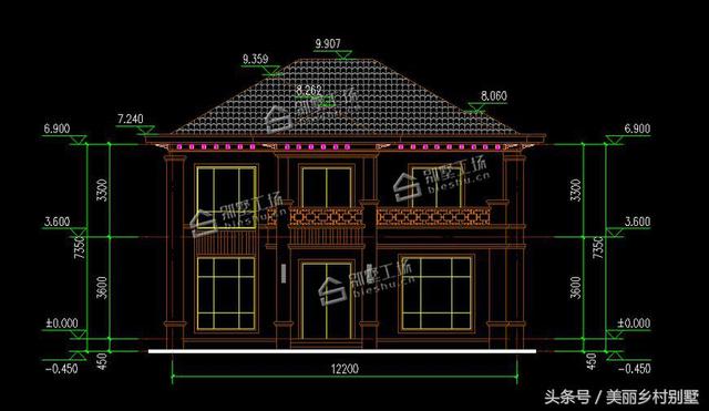 簡(jiǎn)歐風(fēng)格農(nóng)村二層別墅設(shè)計(jì)圖，滿足大多數(shù)農(nóng)村家庭居住需要