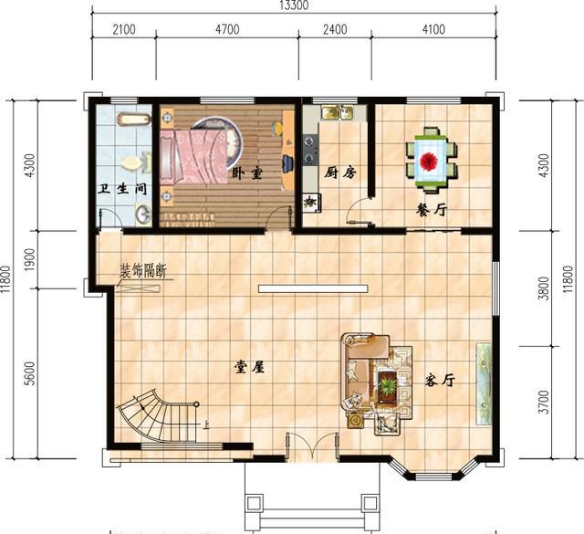 2款三層農(nóng)村自建房設(shè)計圖，1款小戶型，1款大戶型，滿足不同家庭建房的需要
