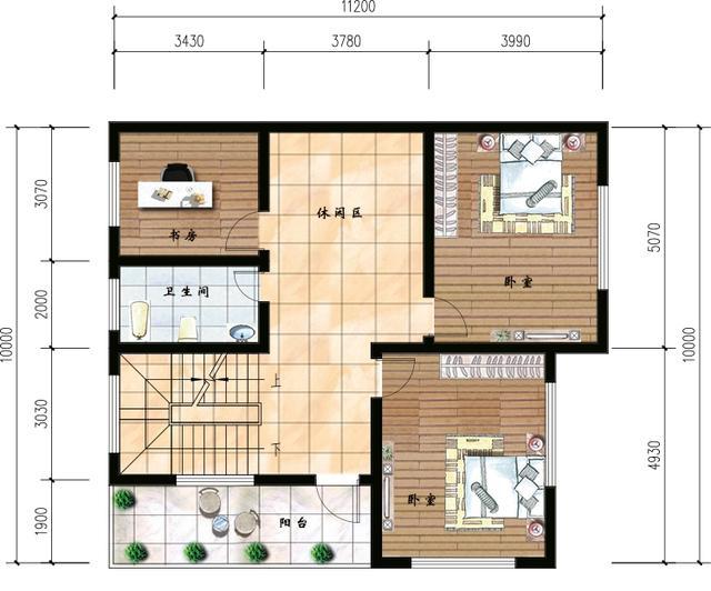 2款三層農(nóng)村自建房設(shè)計圖，1款小戶型，1款大戶型，滿足不同家庭建房的需要