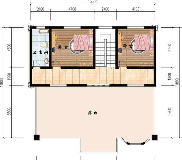 2款三層農(nóng)村自建房設(shè)計圖，1款小戶型，1款大戶型，滿足不同家庭建房的需要