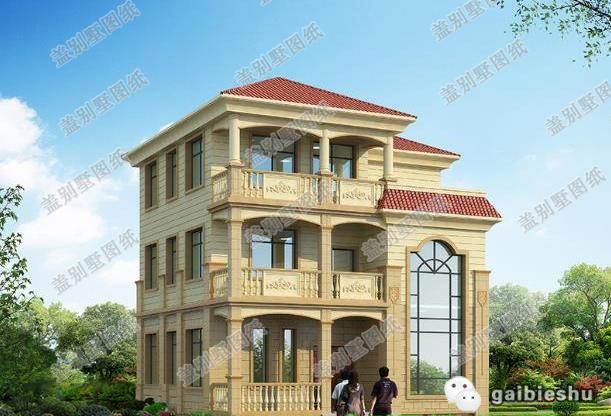 2款三層農(nóng)村自建房設(shè)計圖，1款小戶型，1款大戶型，滿足不同家庭建房的需要