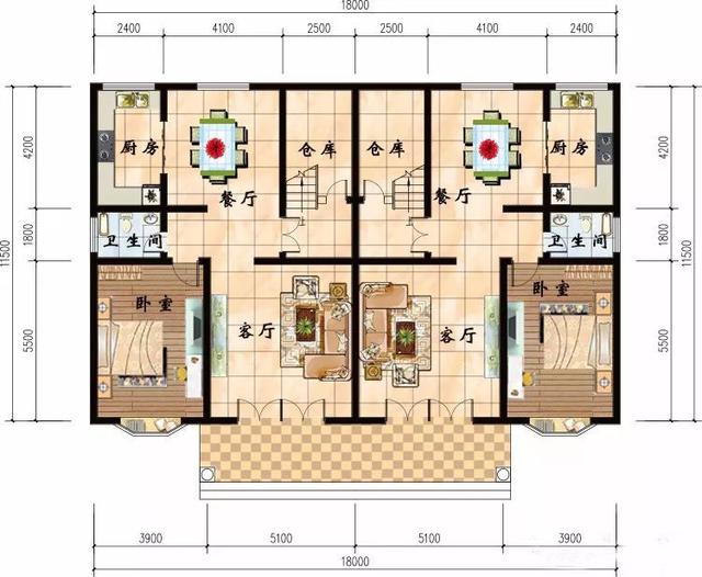 5款兄弟雙拼別墅設(shè)計(jì)圖，漂亮實(shí)用，節(jié)省造價(jià)，建一棟倍兒有面子