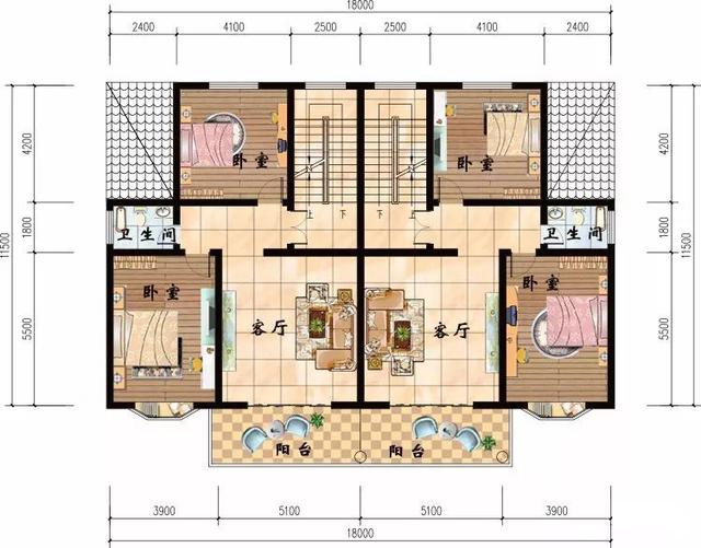 5款兄弟雙拼別墅設(shè)計(jì)圖，漂亮實(shí)用，節(jié)省造價(jià)，建一棟倍兒有面子
