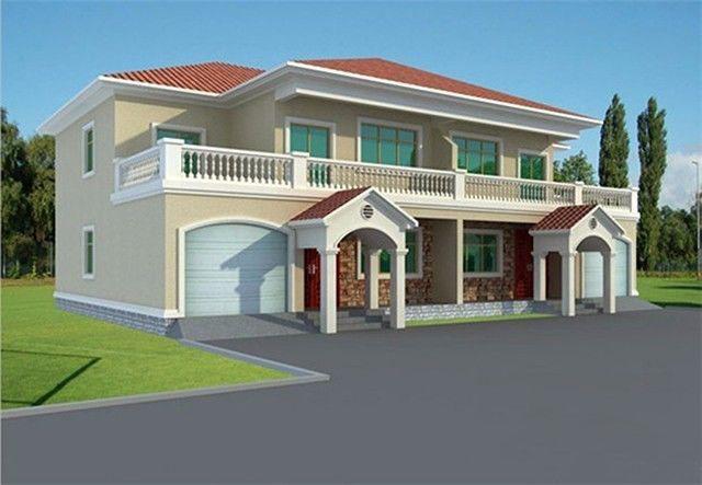 5款兄弟雙拼別墅設(shè)計(jì)圖，漂亮實(shí)用，節(jié)省造價(jià)，建一棟倍兒有面子