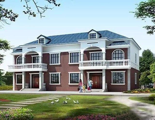 5款兄弟雙拼別墅設(shè)計(jì)圖，漂亮實(shí)用，節(jié)省造價(jià)，建一棟倍兒有面子