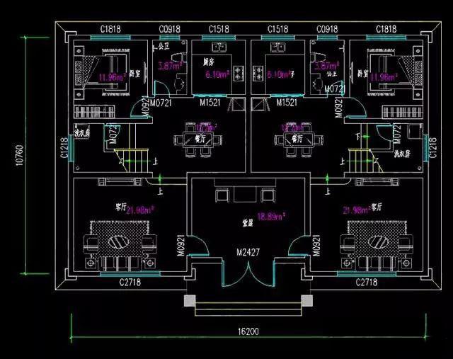 5款兄弟雙拼別墅設(shè)計(jì)圖，漂亮實(shí)用，節(jié)省造價(jià)，建一棟倍兒有面子