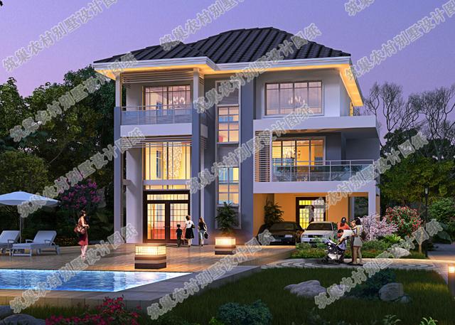 帶車庫(kù)三層別墅全套設(shè)計(jì)施工圖，層次感和立體感豐富，符合現(xiàn)代人的生活需求