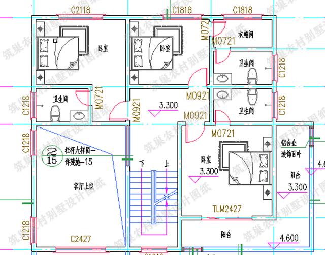 帶車庫(kù)三層別墅全套設(shè)計(jì)施工圖，層次感和立體感豐富，符合現(xiàn)代人的生活需求