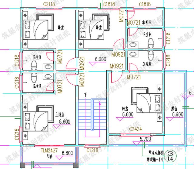 帶車庫(kù)三層別墅全套設(shè)計(jì)施工圖，層次感和立體感豐富，符合現(xiàn)代人的生活需求