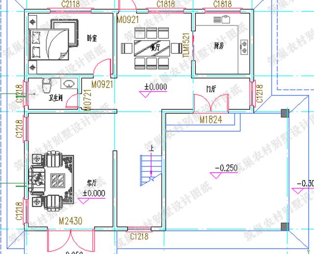 帶車庫(kù)三層別墅全套設(shè)計(jì)施工圖，層次感和立體感豐富，符合現(xiàn)代人的生活需求