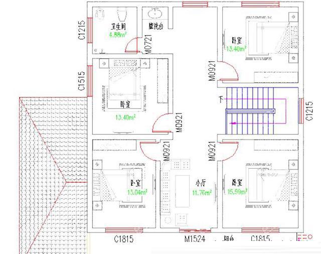 農(nóng)村二層別墅設(shè)計圖，占地140平方米左右，施工難度也不高，比較符合農(nóng)村的建房需求