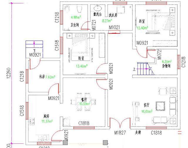 農(nóng)村二層別墅設(shè)計圖，占地140平方米左右，施工難度也不高，比較符合農(nóng)村的建房需求