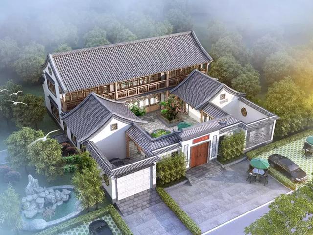 中式農(nóng)村別墅設(shè)計(jì)圖，低調(diào)奢華有內(nèi)涵，含蓄與精致并存。，這樣的房子永不過時(shí)！