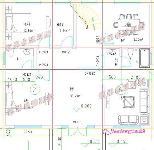 12x10米三層別墅設(shè)計(jì)圖，多個(gè)外挑陽臺，外觀簡約，戶型外觀清新淡雅！