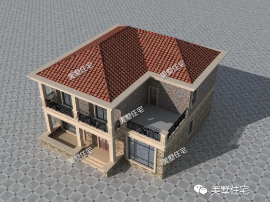 12X11農(nóng)村別墅設(shè)計(jì)圖，4室2廳，帶大露臺，布局實(shí)用外觀美。