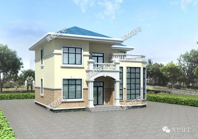 二層復(fù)式小別墅設(shè)計圖，經(jīng)濟又實用，農(nóng)村建房最受歡迎的一款。