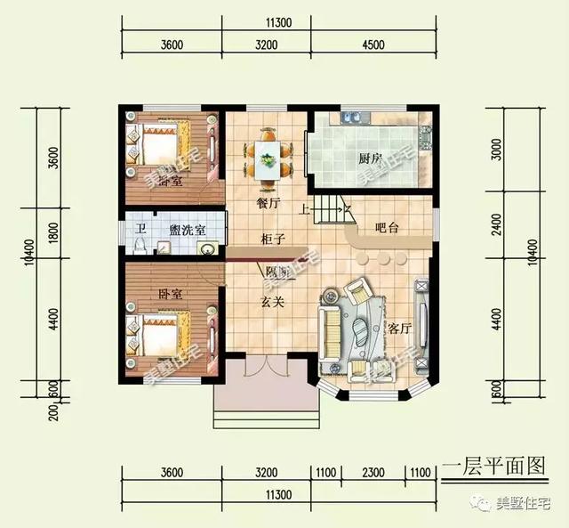 二層復(fù)式小別墅設(shè)計圖，經(jīng)濟又實用，農(nóng)村建房最受歡迎的一款。