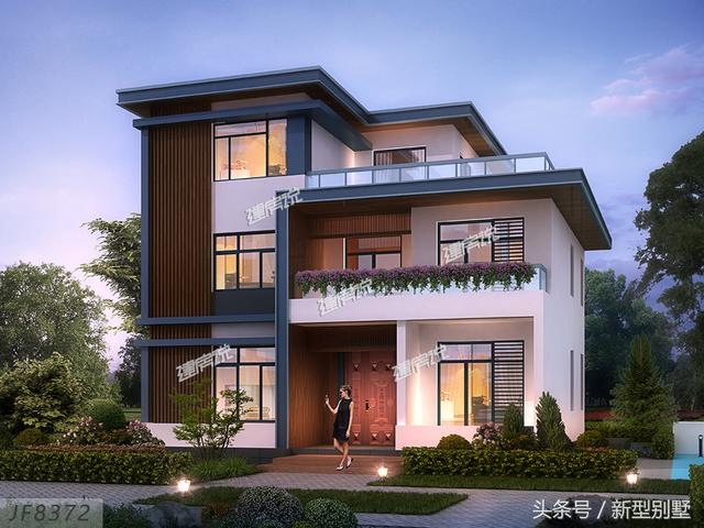 現(xiàn)代三層農村別墅設計圖，好看又實惠，只要40萬，很適合建在山水環(huán)繞、靜謐的鄉(xiāng)村。