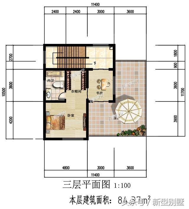 現(xiàn)代三層農村別墅設計圖，好看又實惠，只要40萬，很適合建在山水環(huán)繞、靜謐的鄉(xiāng)村。