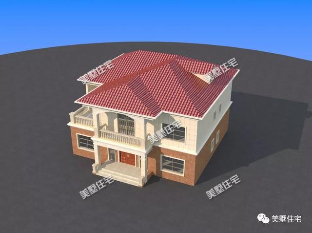 6臥4衛(wèi)二層別墅設計圖，簡單耐看實用，戶型方方正正，建在農(nóng)村很合適