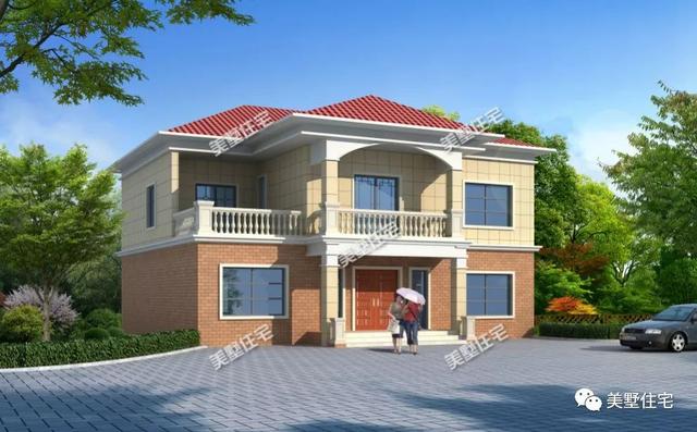 6臥4衛(wèi)二層別墅設計圖，簡單耐看實用，戶型方方正正，建在農(nóng)村很合適