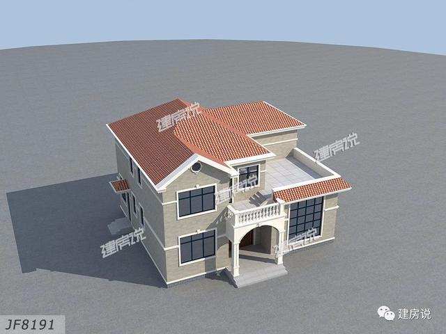 兩個兄弟合建的二層別墅設計圖，獨棟很美，兩棟一起更有氣勢，方顯兄弟感情好，房子漂亮。