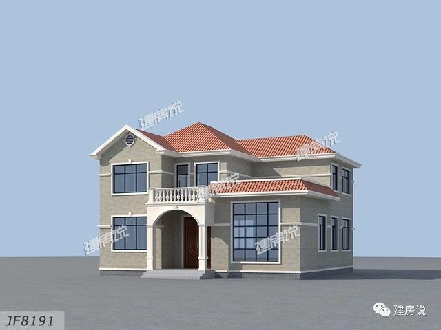 兩個兄弟合建的二層別墅設計圖，獨棟很美，兩棟一起更有氣勢，方顯兄弟感情好，房子漂亮。