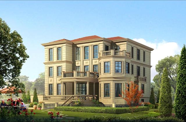 精致典雅的三層歐式別墅設(shè)計圖，高檔大氣上檔次，在整個村里別人的房子只能成為配角。