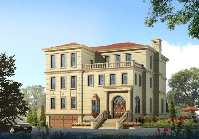 精致典雅的三層歐式別墅設(shè)計圖，高檔大氣上檔次，在整個村里別人的房子只能成為配角。