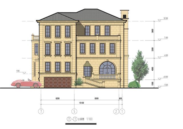 精致典雅的三層歐式別墅設(shè)計圖，高檔大氣上檔次，在整個村里別人的房子只能成為配角。