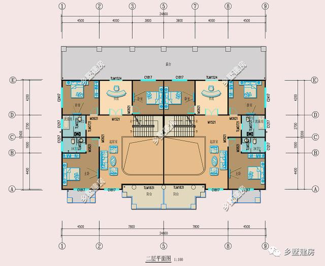 農(nóng)村雙拼自建房，外型大氣美觀，霸氣十足，一款農(nóng)村自建別墅兩戶人，三代同堂歡樂多。