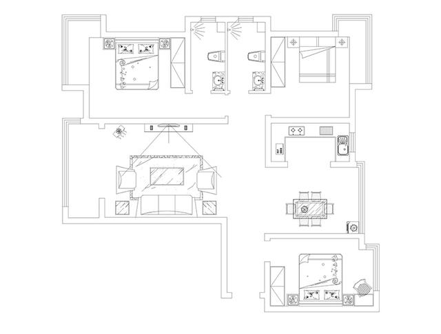 全包16萬裝修155平三室，簡潔大方又不失韻味，還是設(shè)計師的功勞??！