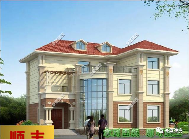 大面寬二層農(nóng)村自建房，19X19.7米，空間布局一樣緊湊，利用充分。