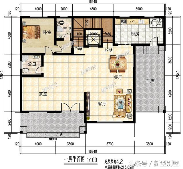 三層農(nóng)村別墅設(shè)計(jì)圖，帶電梯車(chē)庫(kù)酒窖，這樣的戶(hù)型算是很豪華了