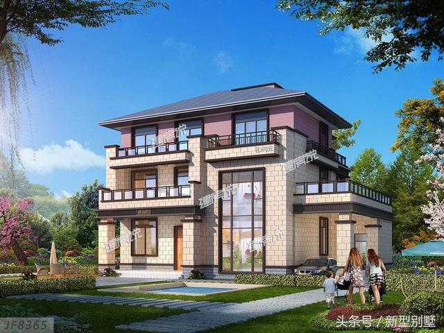 三層農(nóng)村別墅設(shè)計(jì)圖，帶電梯車(chē)庫(kù)酒窖，這樣的戶(hù)型算是很豪華了