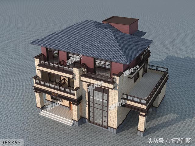 三層農(nóng)村別墅設(shè)計(jì)圖，帶電梯車(chē)庫(kù)酒窖，這樣的戶(hù)型算是很豪華了