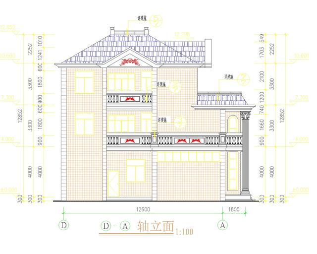 三層復(fù)式別墅設(shè)計圖帶車庫，帶屋頂花園，非常適合農(nóng)村自建