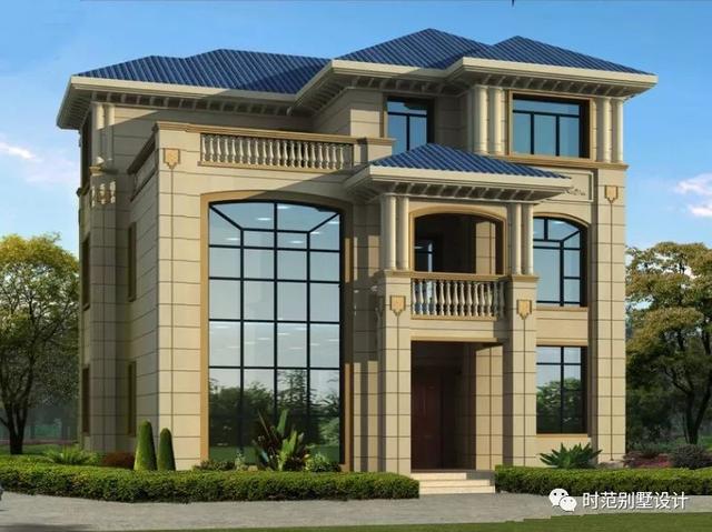 三層歐式別墅設(shè)計圖，11X13米，外觀大氣穩(wěn)重，內(nèi)部居住舒適