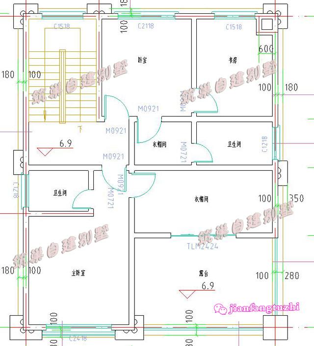三層小戶型農村別墅住宅設計施工圖效果圖，造價低又實用，非常適合農村自建