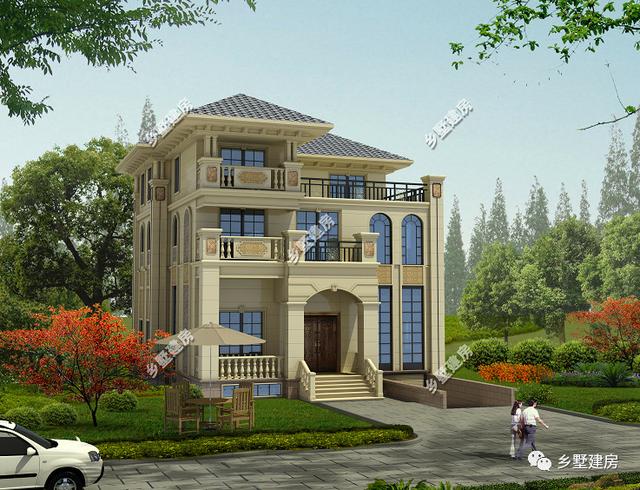 四層歐式框架結(jié)構農(nóng)村自建房設計圖，超大氣美觀
