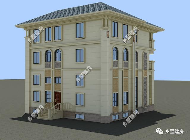 四層歐式框架結(jié)構農(nóng)村自建房設計圖，超大氣美觀