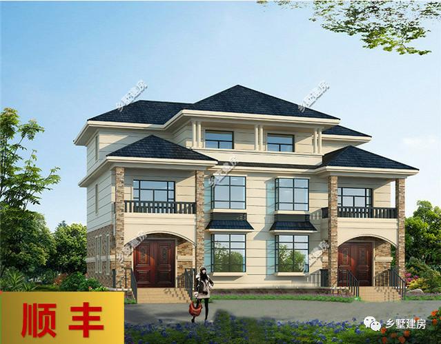 兩款雙拼自建房設(shè)計圖，最適合家里有兄弟的人自建了