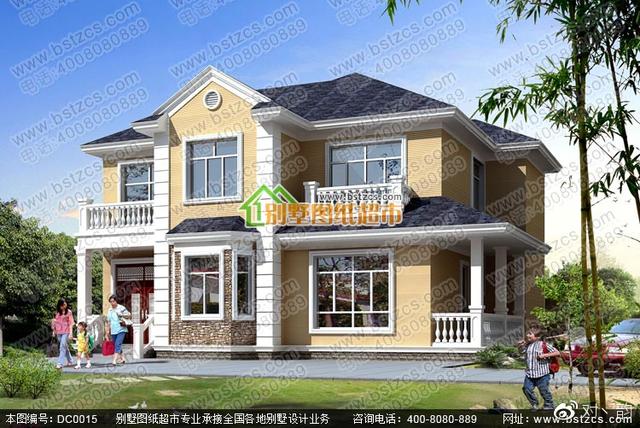 農(nóng)村二層別墅設(shè)計(jì)效果圖及施工圖明細(xì)