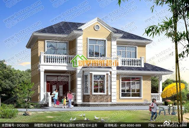 農(nóng)村二層別墅設(shè)計(jì)效果圖及施工圖明細(xì)